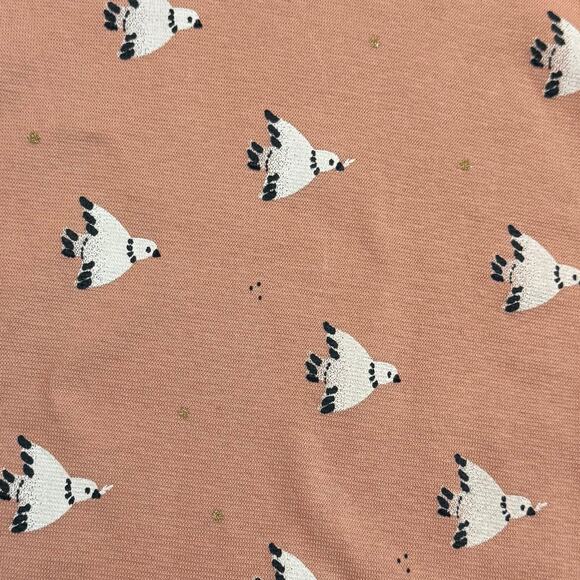 Petit Lemi Kids Girls 6x Bird Animal Print Long Sleeve Crewneck asleep Shirt Top - Picture 4 of 8